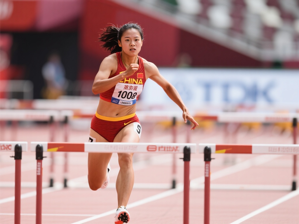 吴艳妮女子100米栏决赛摘得第八 在最近的国际田径赛事中,中国选手吴艳妮在