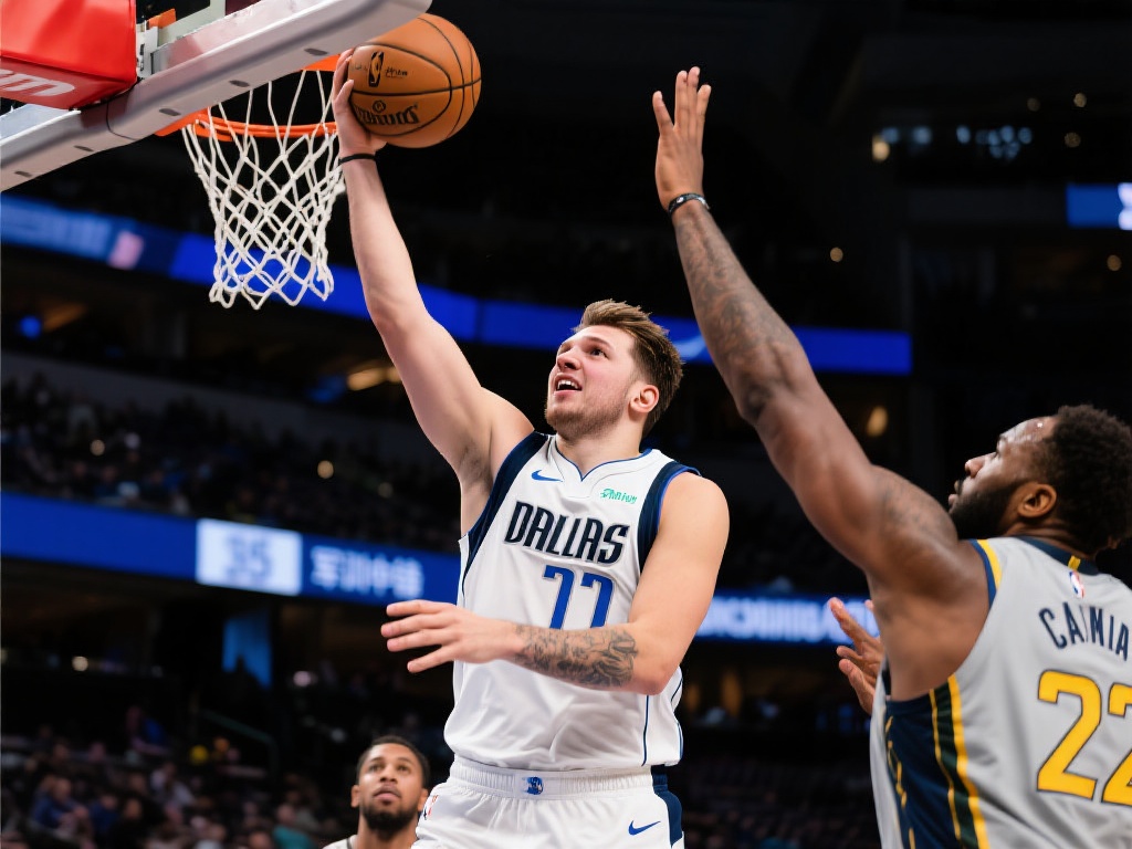 东契奇戏耍中锋 失衡抛投绝妙2+1 这场比赛的数据显示,东契奇全场砍下35分